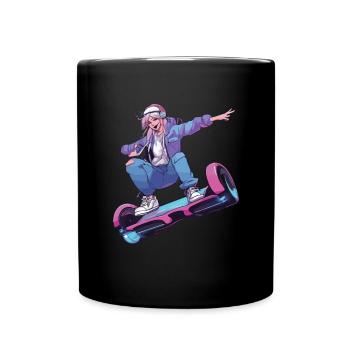 La vie est meilleure quand on est en hoverboard - Mug uni - noir - Devant