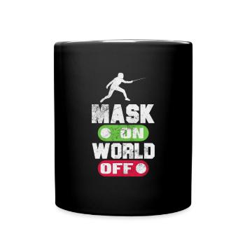 Fechten - Tasse einfarbig - Schwarz - Vorne