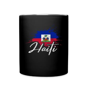 Haiti - Tasse einfarbig - Schwarz - Vorne