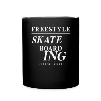 Extreme Sport Freestyle Skateboarding - Full Colour Mug - black - Front