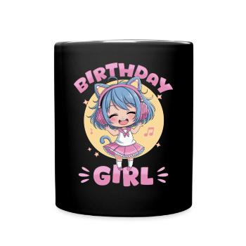 Anime & Chats Kawaii - Mug uni - noir - Devant