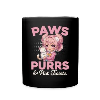 Anime & Chats Kawaii - Mug uni - noir - Devant