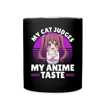 Anime & Chats Kawaii - Mug uni - noir - Devant