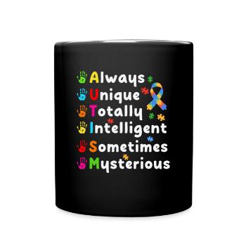 Autism Autistic - Full Colour Mug - black - Front