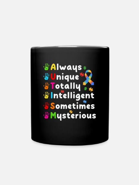 Autismus Autisten - Tasse einfarbig - Schwarz