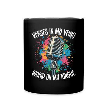 Poetry Slam Rhyme Slam Poetry Poet Poems - Full Colour Mug - black - Front