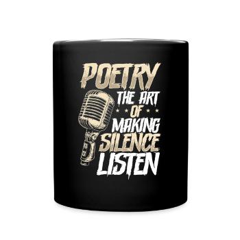 Poésie Slam Comptine Slam Poésie Poète Poète - Mug uni - noir - Devant