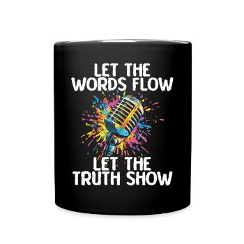 Poetry Slam Rhyme Slam Poetry Poet Poems - Full Colour Mug - black - Front