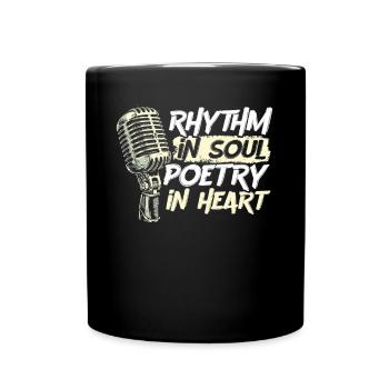 Poetry Slam Rhyme Slam Poetry Poet Poems - Full Colour Mug - black - Front