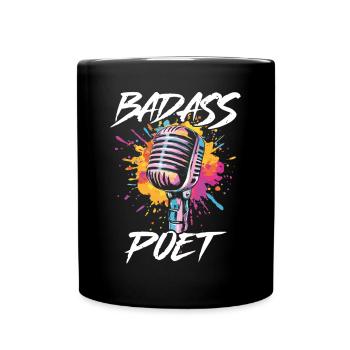 Poetry Slam Rhyme Slam Poetry Poet Poems - Full Colour Mug - black - Front
