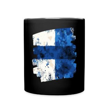 Finnish flag Finland - Full Colour Mug - black - Front