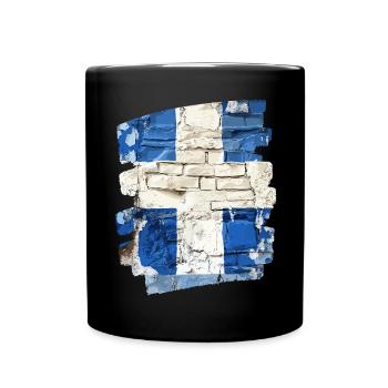 Finnish flag Finland - Full Colour Mug - black - Front