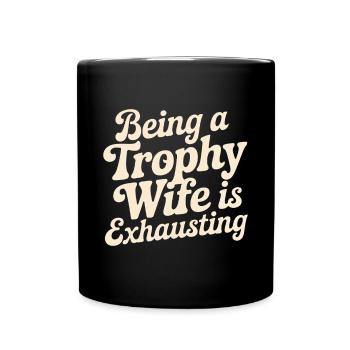 Ehefrau - Tasse einfarbig - Schwarz - Vorne