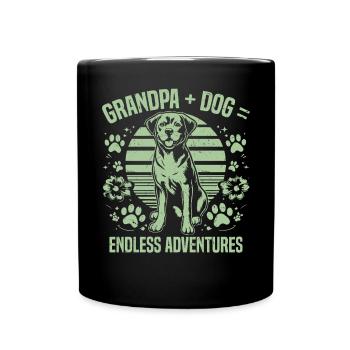 Cadeaux de grand-père chien - Mug uni - noir - Devant