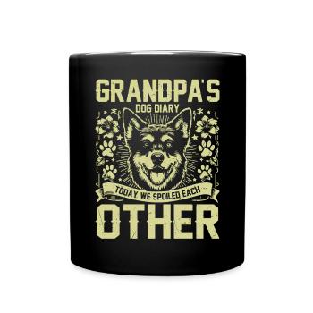 Cadeaux de grand-père chien - Mug uni - noir - Devant