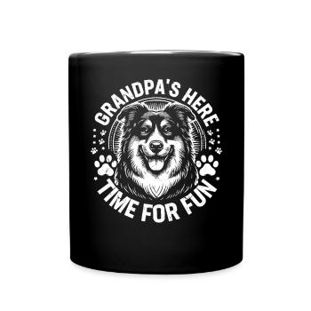 Cadeaux de grand-père chien - Mug uni - noir - Devant