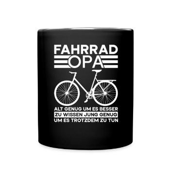Grandpa Bike Lover Grandfather Bike Pops - Full Colour Mug - black - Front