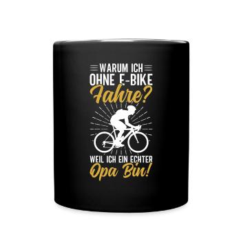 Grandpa Bike Lover Grandfather Bike Pops - Full Colour Mug - black - Front