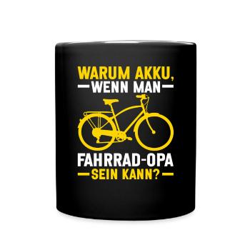 Grandpa Bike Lover Grandfather Bike Pops - Full Colour Mug - black - Front