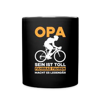 Grandpa Bike Lover Grandfather Bike Pops - Full Colour Mug - black - Front