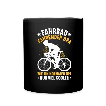Grandpa Bike Lover Grandfather Bike Pops - Full Colour Mug - black - Front
