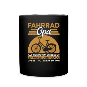 Grandpa Bike Lover Grandfather Bike Pops - Full Colour Mug - black - Front