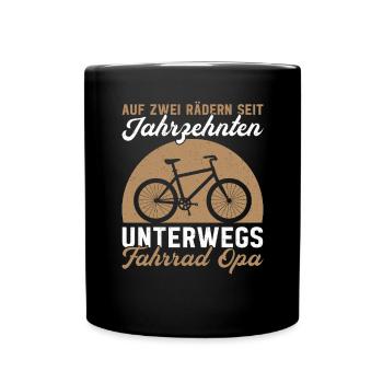 Grandpa Bike Lover Grandfather Bike Pops - Full Colour Mug - black - Front