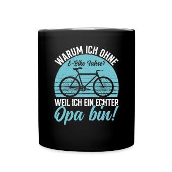 Grandpa Bike Lover Grandfather Bike Pops - Full Colour Mug - black - Front