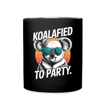 Koala with sunglasses – party atmosphere guaranteed - Full Colour Mug - black - Front