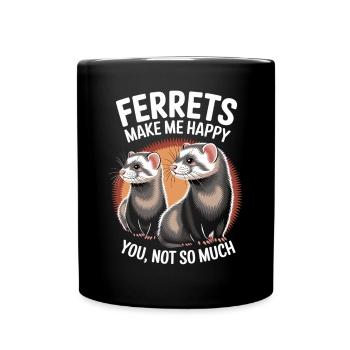 Chemise furet – parfaite pour les amateurs de furets - Mug uni - noir - Devant