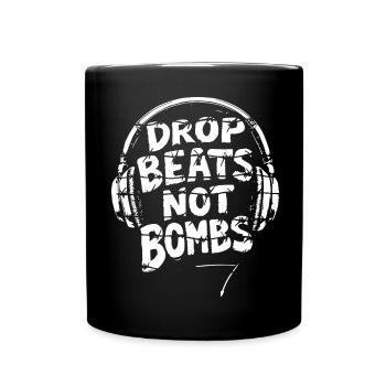 Drop bat pas les bombes Peace Frieden White - Mug uni - noir - Devant