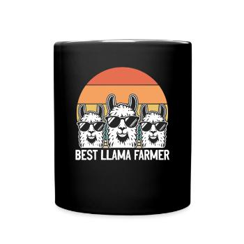 Funny Alpaca Farmer - Best Llama Farmer - Tasse einfarbig - Schwarz - Vorne