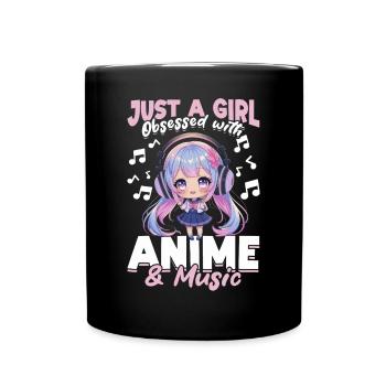 Anime & Music Kawaii - Full Colour Mug - black - Front