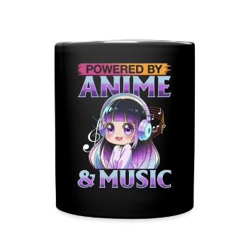 Anime & Music Kawaii - Full Colour Mug - black - Front