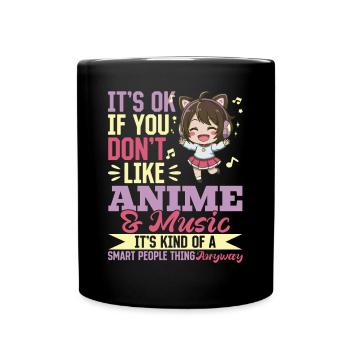 Anime & Music Kawaii - Full Colour Mug - black - Front