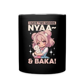 Anime & Chats Kawaii - Mug uni - noir - Devant