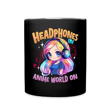 Anime & Music Kawaii - Full Colour Mug - black - Front