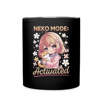 Anime & Chats Kawaii - Mug uni - noir - Devant