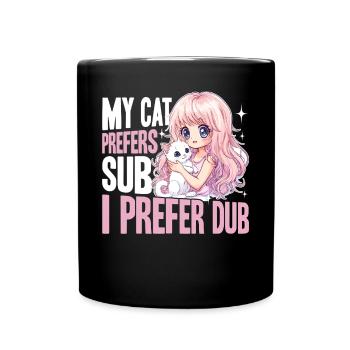 Anime & Chats Kawaii - Mug uni - noir - Devant