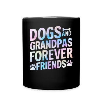 Cadeaux de grand-père chien - Mug uni - noir - Devant