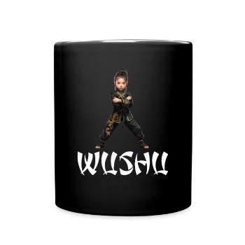 Fier combattant de Wushu avec motif de dragon - Mug uni - noir - Devant
