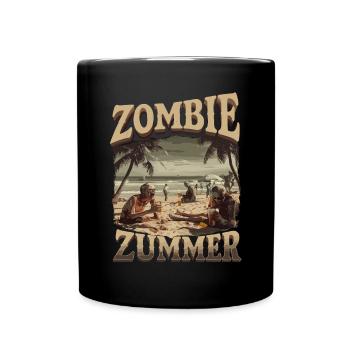 Zombie Zummer On The Beach Apocalypse - Full Colour Mug - black - Front