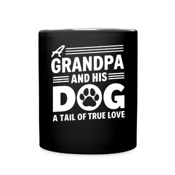 Cadeaux de grand-père chien - Mug uni - noir - Devant