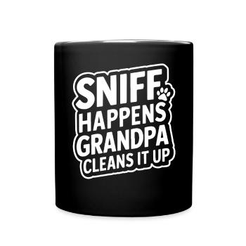 Cadeaux de grand-père chien - Mug uni - noir - Devant