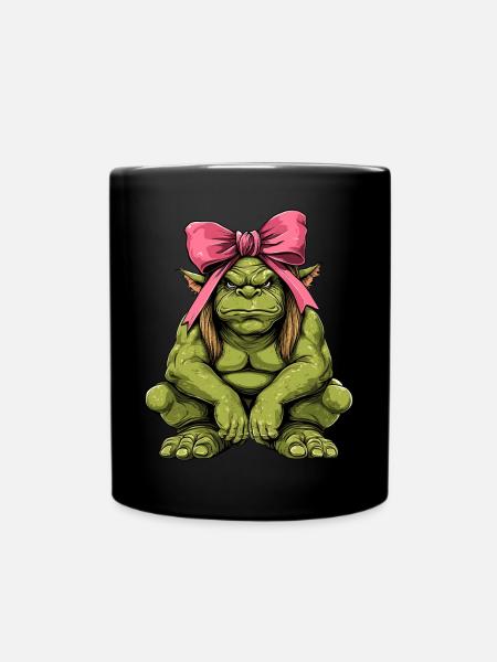 Arc Coquet Ogre Monstre Halloween Maman - Mug uni - noir
