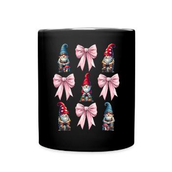Coquette Bogen Gnom St. Patricks Day Kobold - Tasse einfarbig - Schwarz - Vorne
