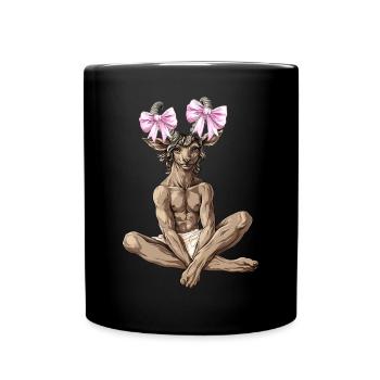 Arc Coquet Faune Satyres Chèvre Hommes Romain - Mug uni - noir - Devant