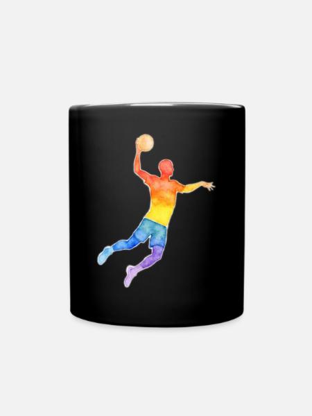 Handball Handballer Handballspieler Geschenkidee - Tasse einfarbig - Schwarz
