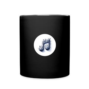 Notes de musique dans le design créatif - Mug uni - noir - Devant