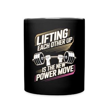 S’élever les uns les autres – Travail d’équipe et musculation - Mug uni - noir - Devant